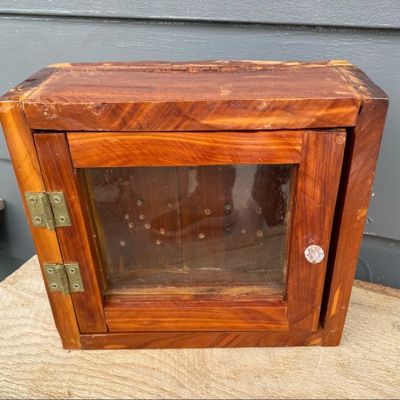 Cedar wooden jewelry box or shadow box